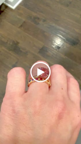 Customer video review of Rainbow Sapphire Round Millegrain Bezel Eternity Ring