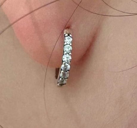 Customer photo review of Pendientes Circón