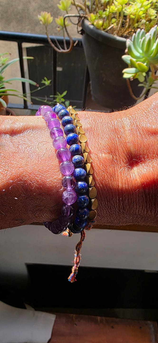 Customer photo review of Bracelet Triple Protection en Pierre de Lave, Oeil de Tigre & Hématite