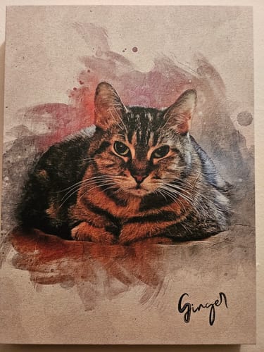 Customer photo review of Personalized Pet portrait