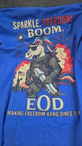 Customer photo review of Sparkle Freedom JROD [EOD-edit] (Back Print) T-Shirt