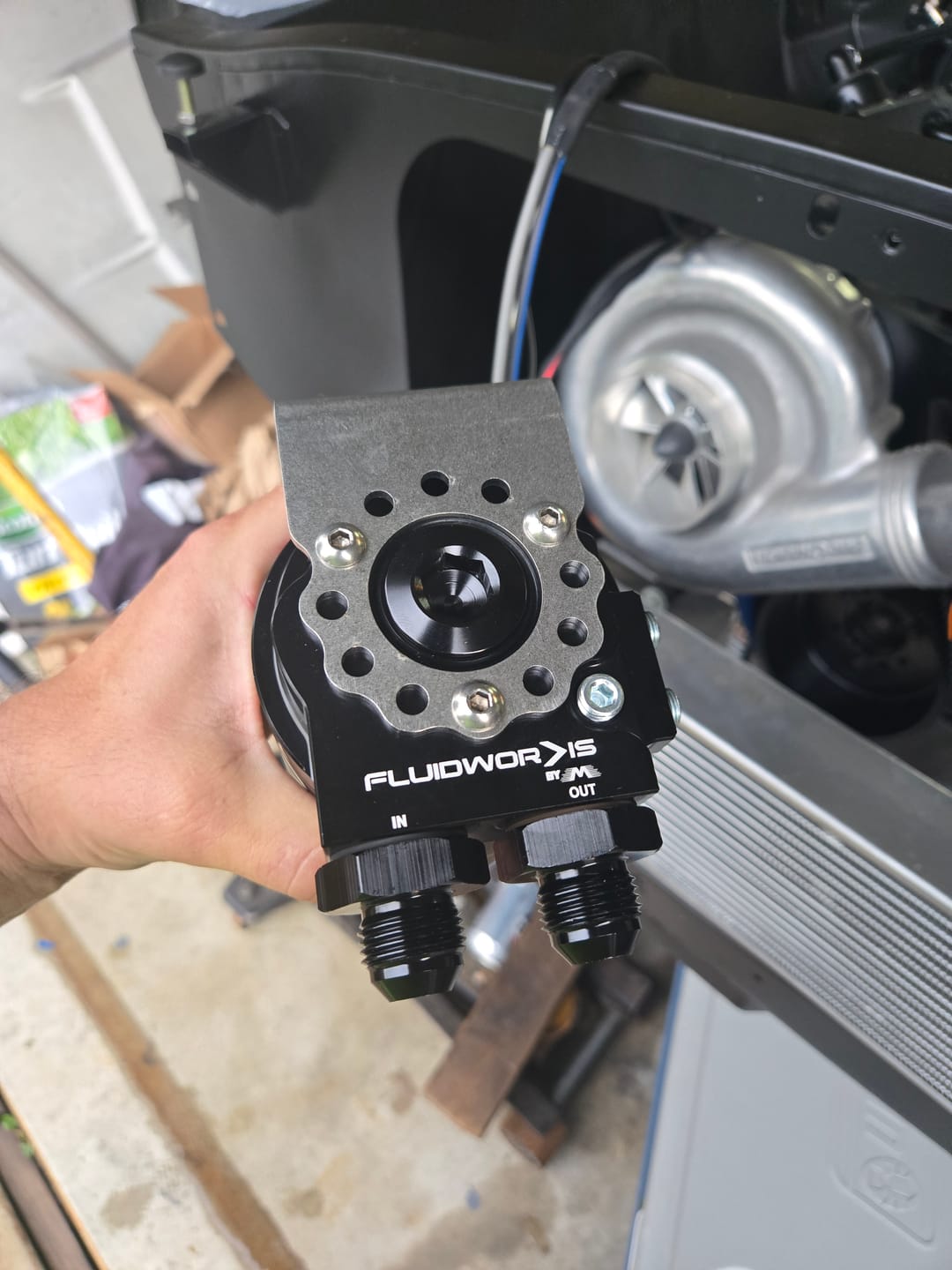 Customer photo review of Fluidworks Remote Oil Filter - Front Load Style
