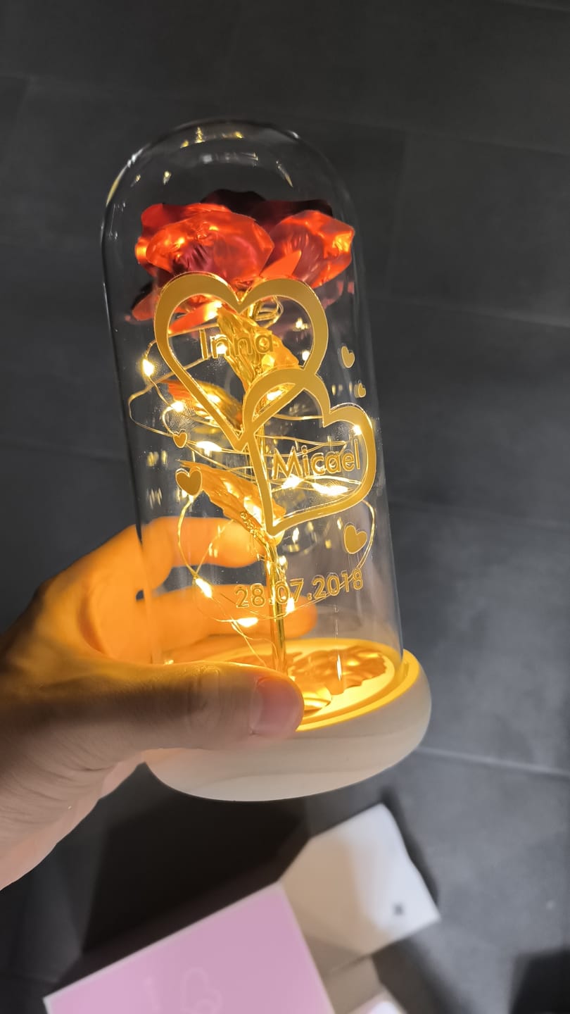 Customer photo review of Ich liebe dich - Paar-Goldene Rose