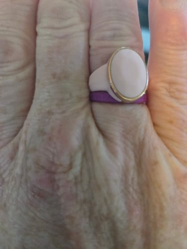 Customer photo review of Oversized Oval Collection - Silicone Rings with Metal Frame