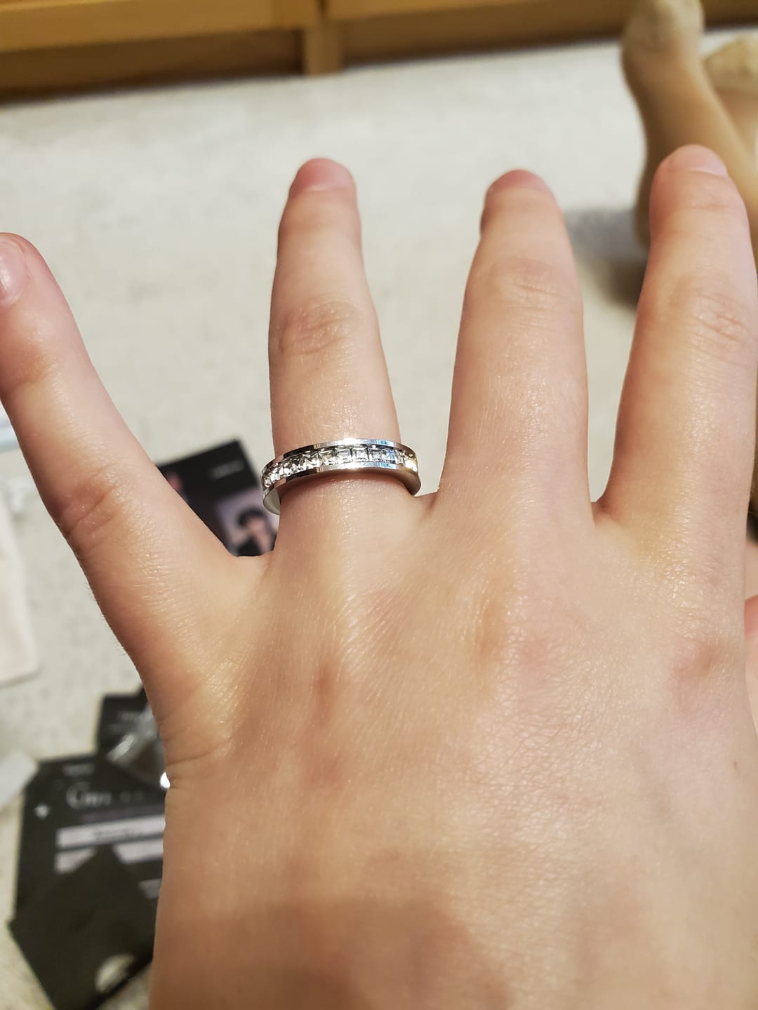 Customer photo review of Stray Kids matching ring collection