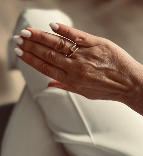 Customer photo review of JUSTE RING 2.65MM PINK GOLD DIAMOND