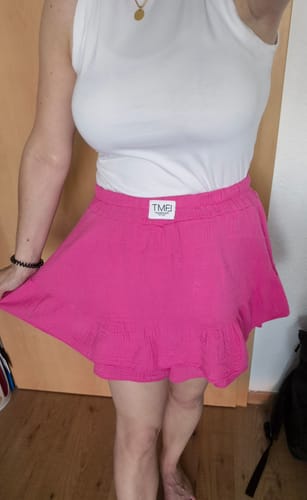 Customer photo review of Musselin Hosenrock PINK mit Patch
