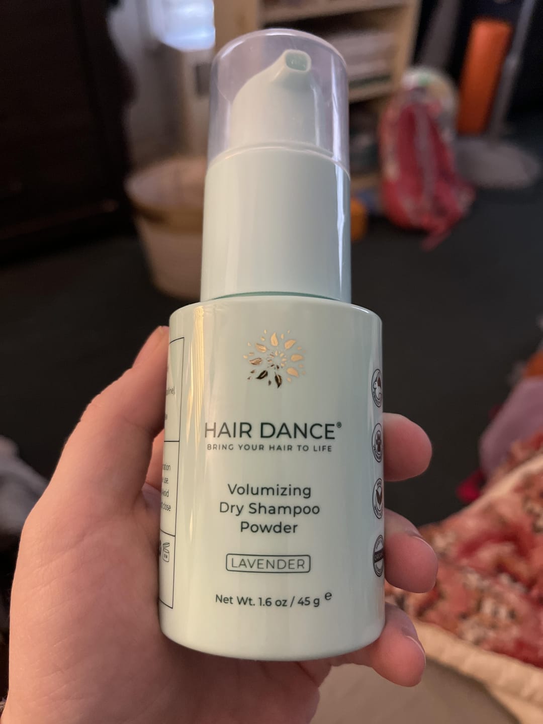 Customer photo review of Dry Shampoo Powder (Non-Aerosol Spray) | Natural & Organic Ingredients | Made in USA