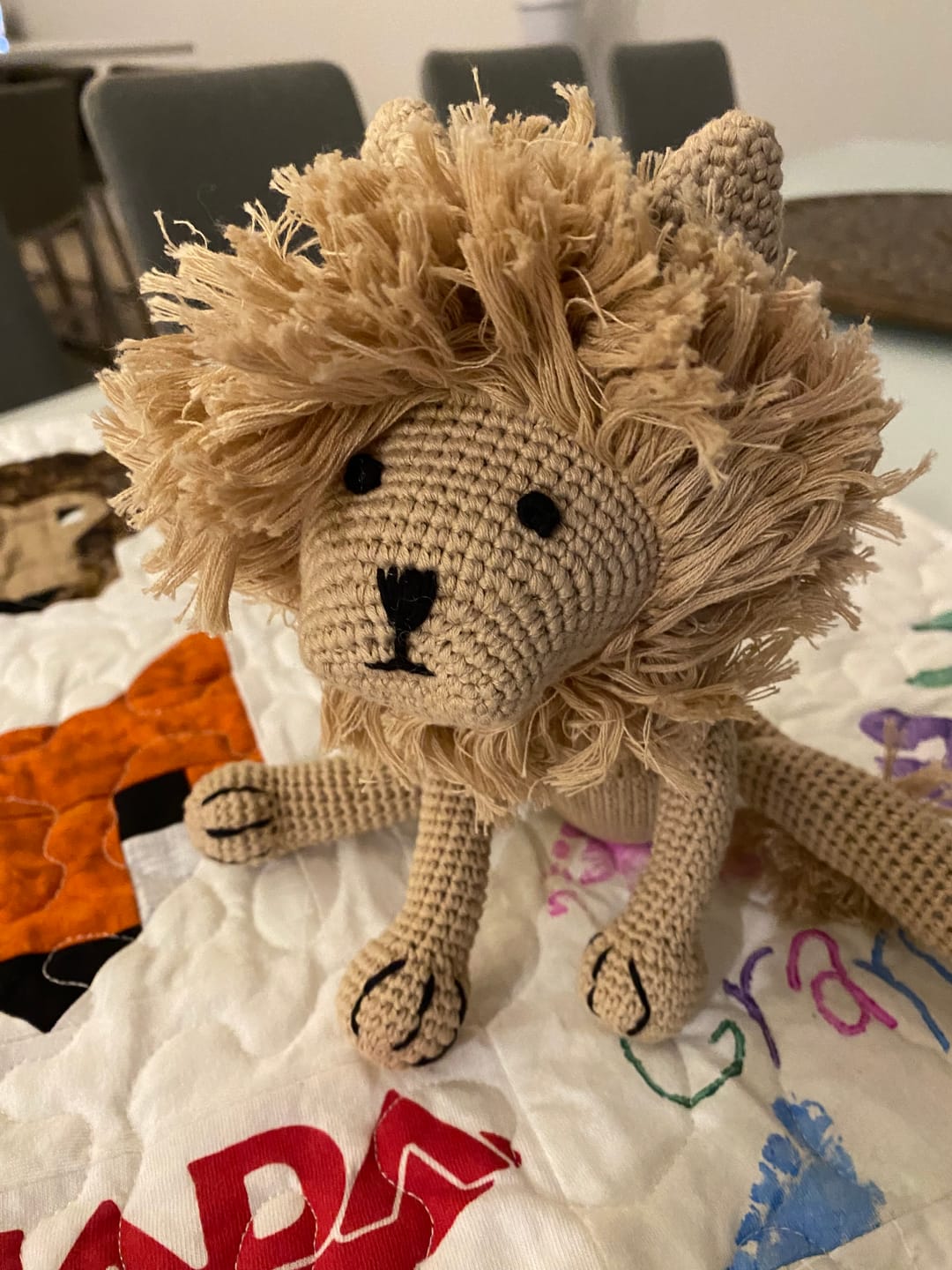 Customer photo review of Leo the Lion Crochet Toy