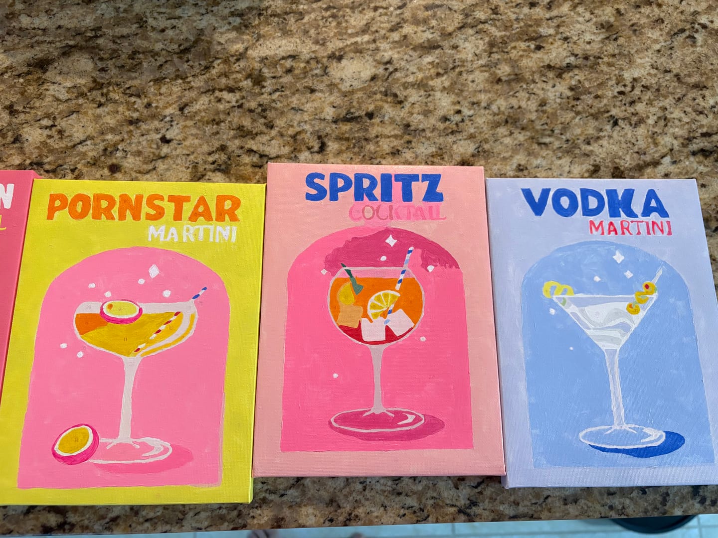 Customer photo review of 6 Mini Paintings - Colorful Cocktail Set