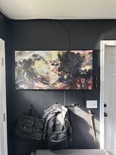 Customer photo review of Waves Abstract Painting Canvas Wall Art