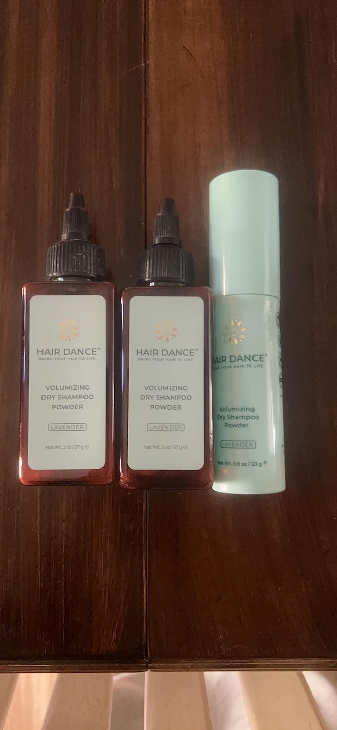 Customer photo review of Variety Pack - Dry Shampoo Powder | Natural & Organic Ingredients | Made in USA
