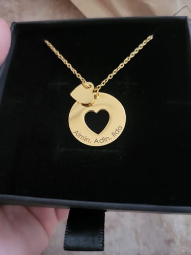 Customer photo review of Necklace: Cut-Out Heart