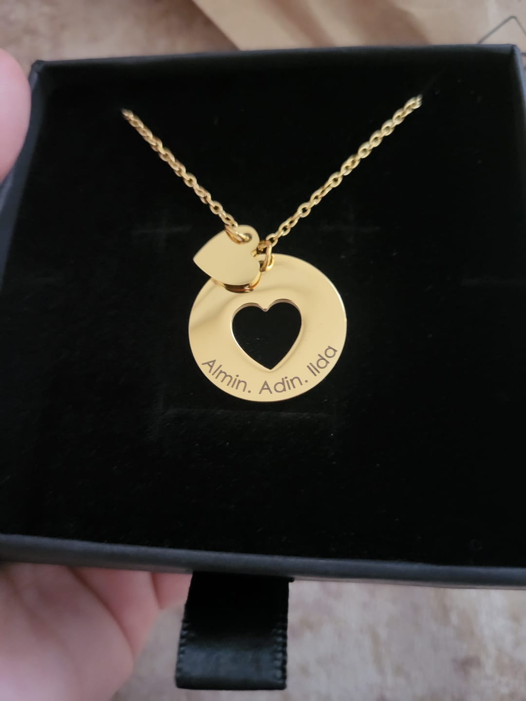 Customer photo review of Necklace: Cut-Out Heart