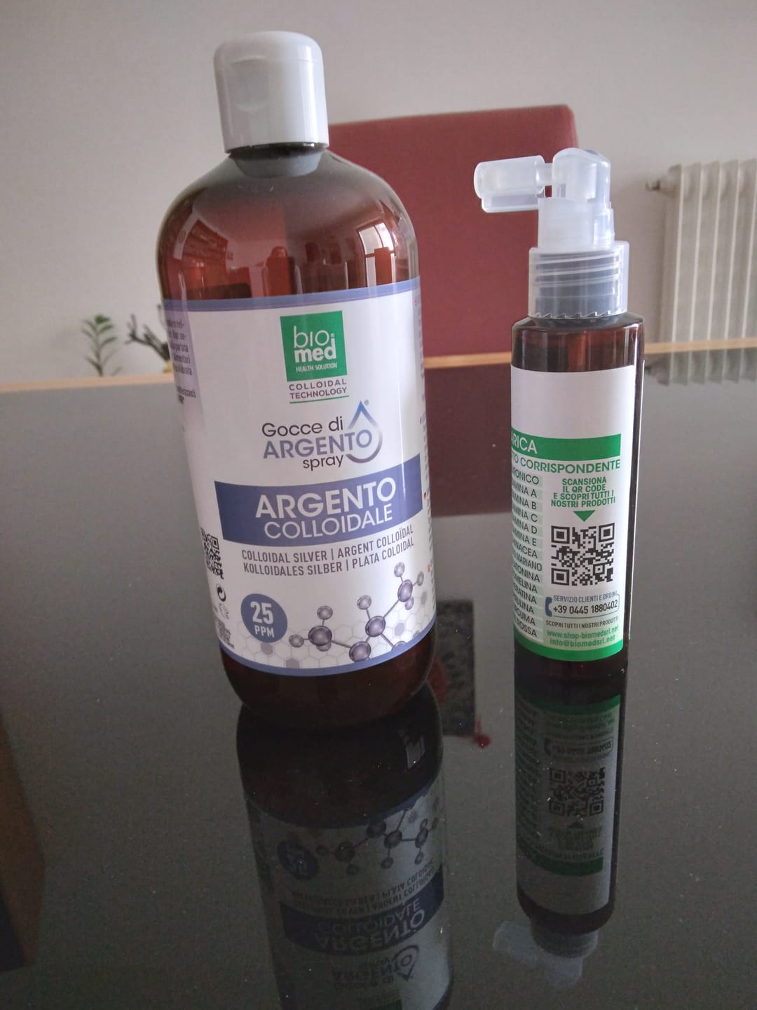 Customer photo review of ARGENTO ATTIVO SPRAY SUBLINGUALE - BIOMED - 500 ml. - 25 ppm