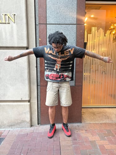 Customer photo review of Vale Forever Jesus Hardy Tee Black