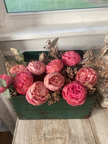 Customer photo review of Bulk 4 Packs 12" Peonies Bush Stems Artificial Flower Peony Bouquet Wholesale