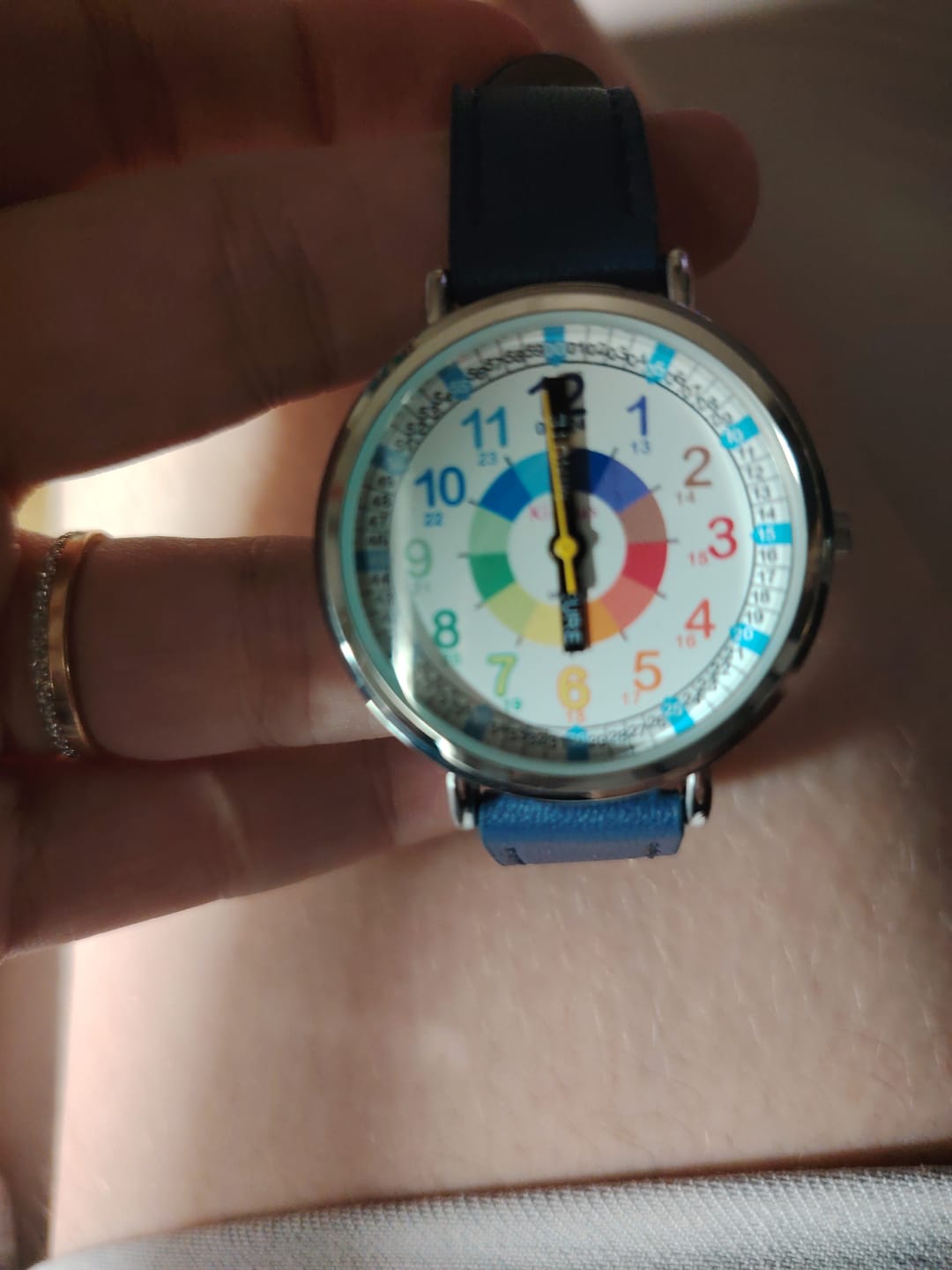 Customer photo review of Blue PU Leather Time Teacher - Educational Watch