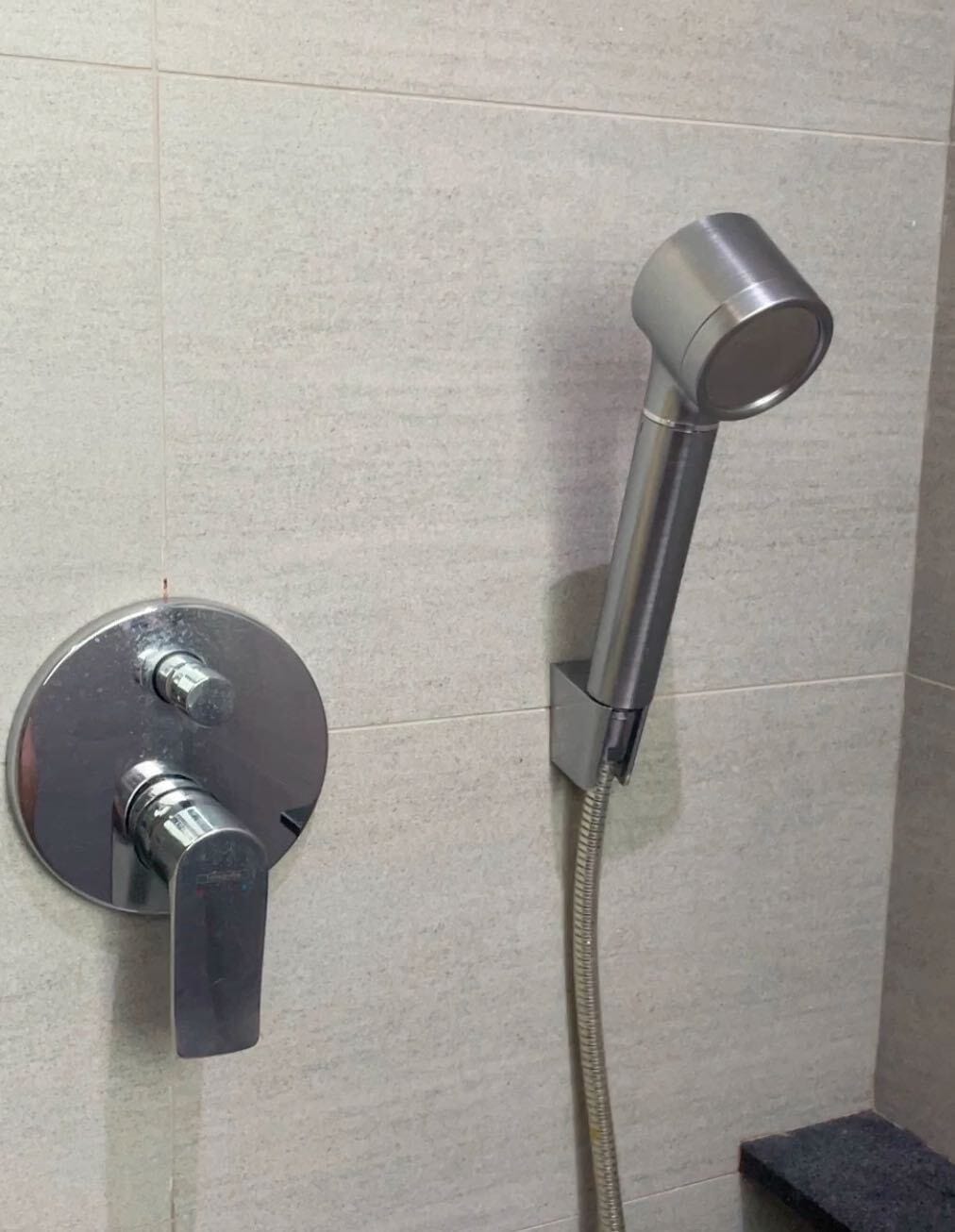Customer photo review of Filtered Showerhead - Brushed Chrome