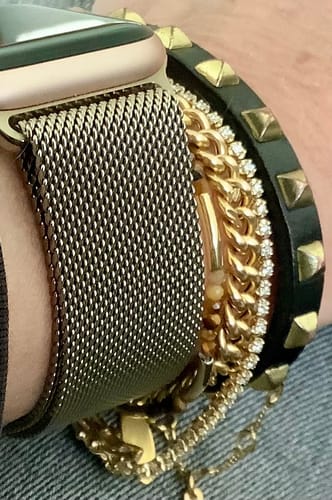 Customer photo review of 1.00ct TW Lab Grown Diamond Tennis Bracelet in 9ct Yellow Gold
