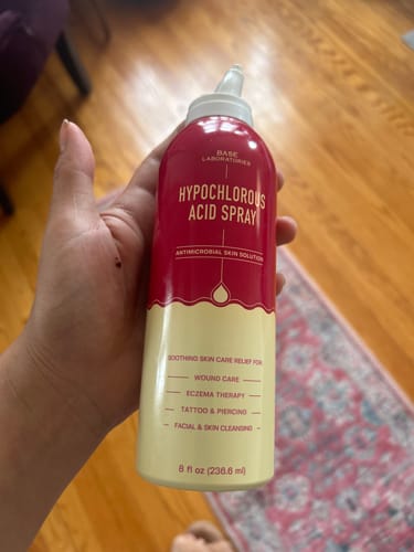 Customer photo review of Hypochlorous Acid Spray for Skin & Face | Cleansing Topical Spray