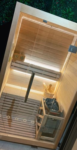 Customer photo review of 2 Person Traditional Sauna - 4.5kw Harvia Heater