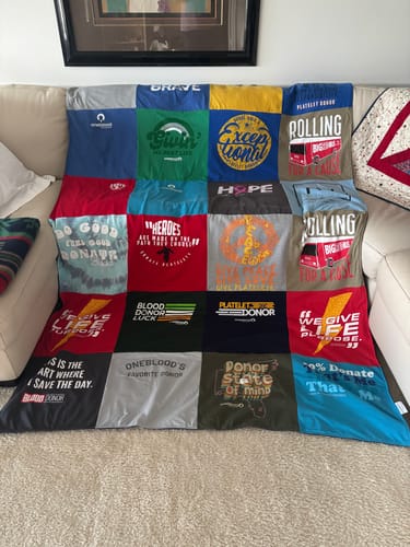 Customer photo review of Classic T-Shirt Blanket