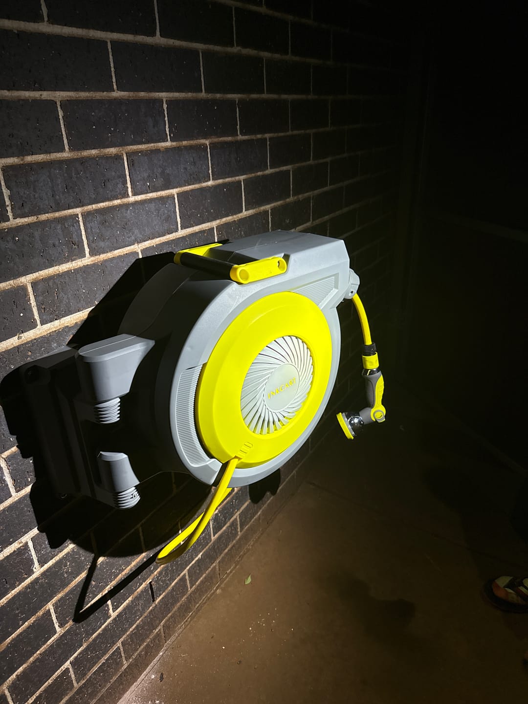 Customer photo review of 30m Retractable Garden Hose Reel.. Fully Installed