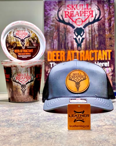 Customer photo review of Richardson 112 Genuine Leather Patch Hats Laser Engraved