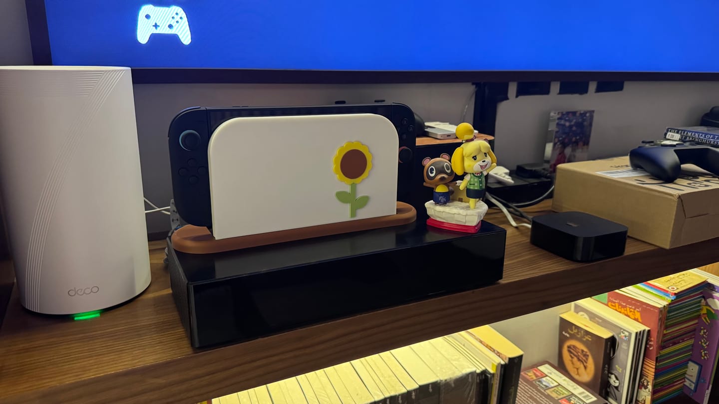 Customer photo review of Sunflower Dock Cover for Nintendo Switch 2 – Original Faceplate Design