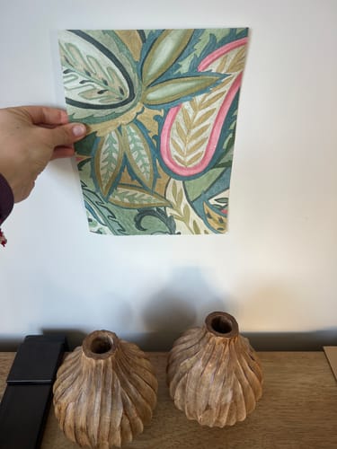 Customer photo review of Sample - Amaira - Modern Paisley Wallpaper - Pink