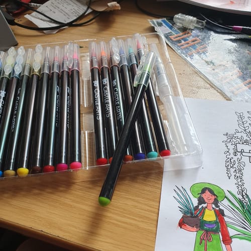 Customer photo review of 24 Piece Watercolour Brush Pen Set