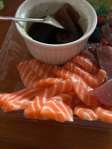 Customer photo review of Fresh Salmon Sashimi Tray