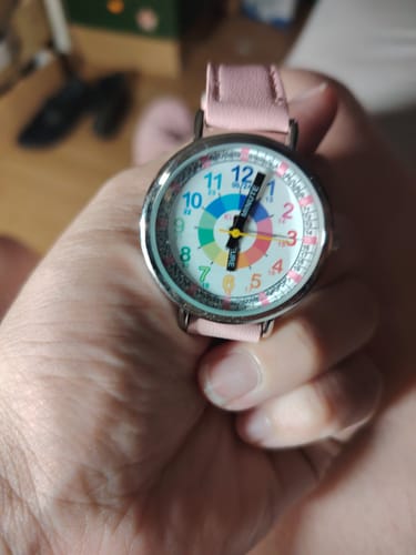 Customer photo review of Pink PU Leather Time Teacher - Educational Watch