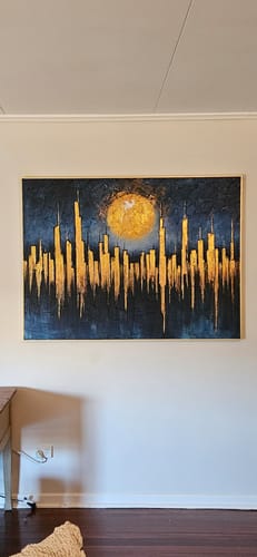 Customer photo review of Abstract Textured Painting Canvas #AT096