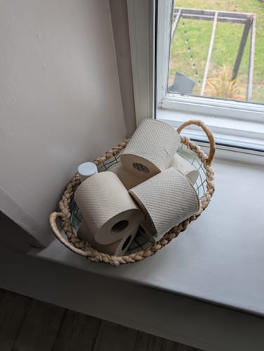 Customer photo review of Unbleached Bamboo Toilet Paper