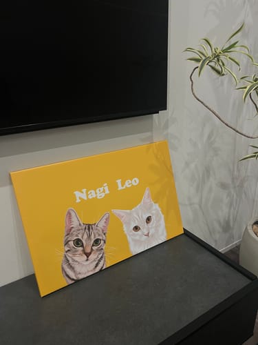 Customer photo review of Petcanvaオーダーメイド ペット似顔絵
