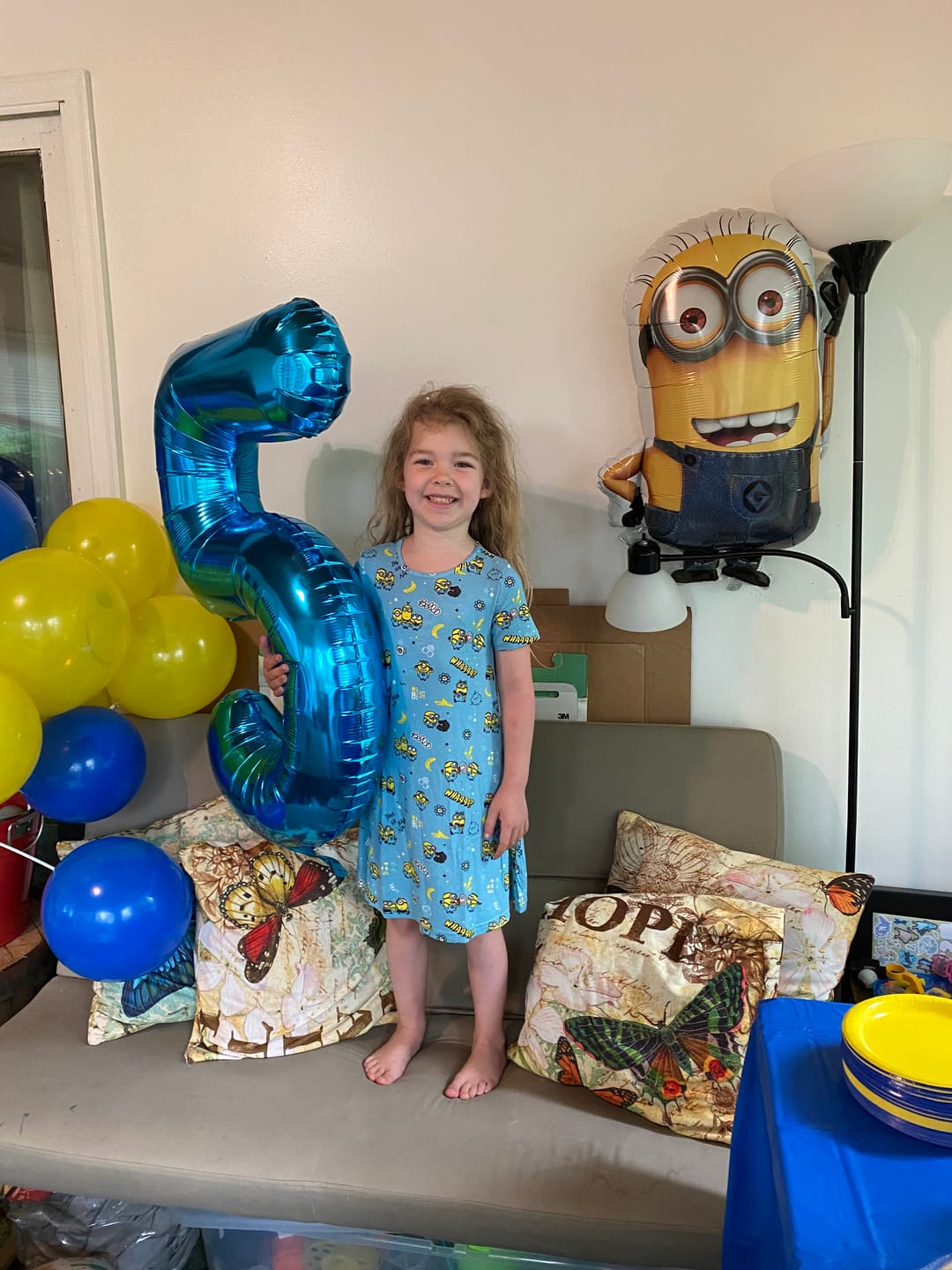 Customer photo review of Minions Bello Banana Bamboo Girls' Short Sleeve Dress