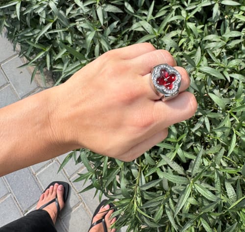 Customer photo review of CLEEF RING | SILVER RED