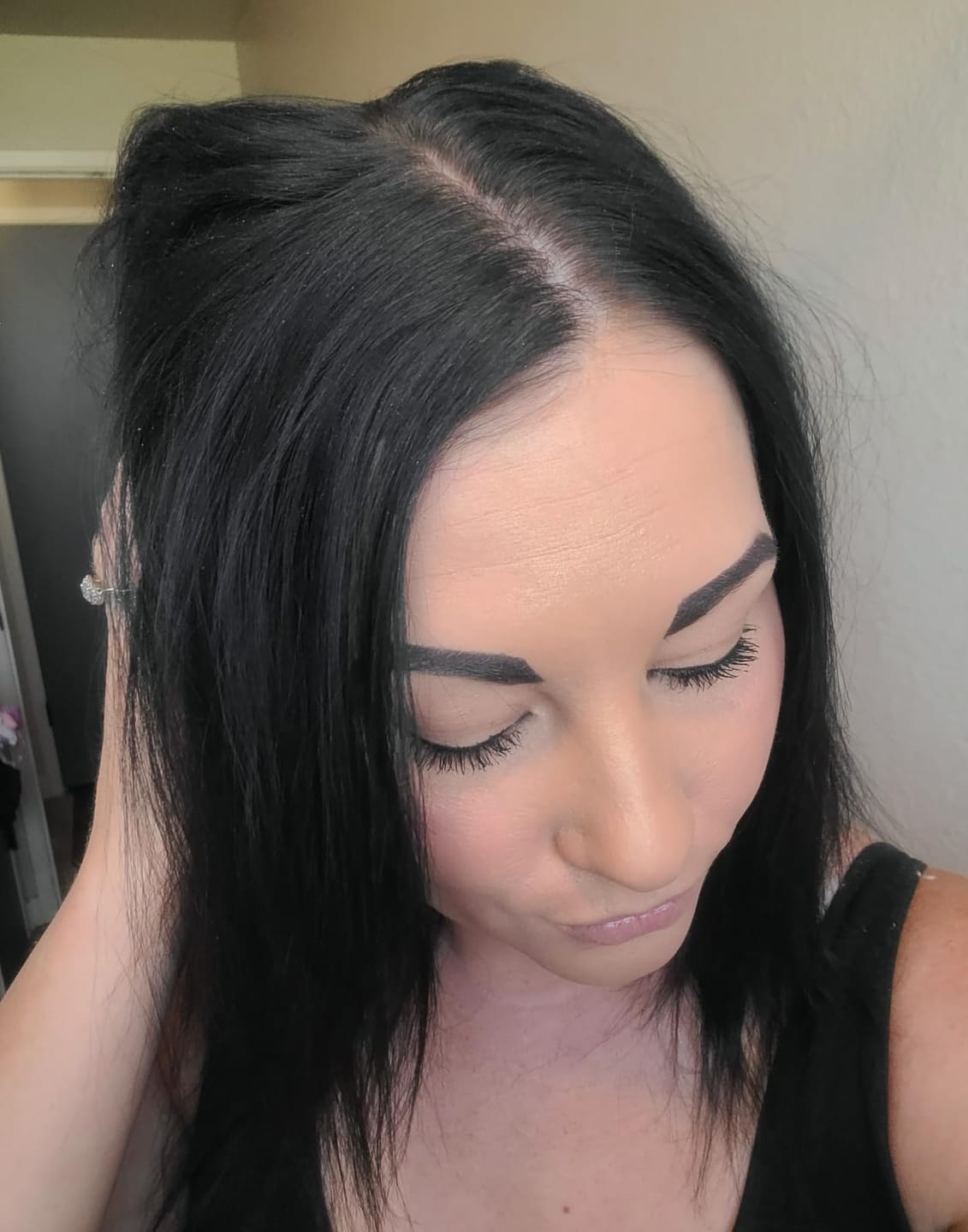 Customer photo review of Dry Shampoo Powder (Non-Aerosol Spray) | Natural & Organic | Made in USA