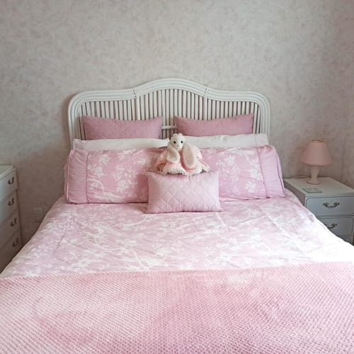 Customer photo review of Biscayne Rattan Bedhead Headboard SALE - ASK US FOR A DELIVERY QUOTE