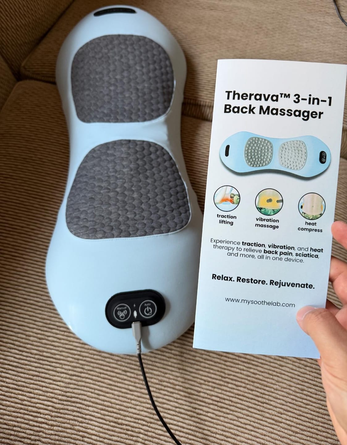 Customer photo review of Original Therava™ 3-in-1 Back Massager