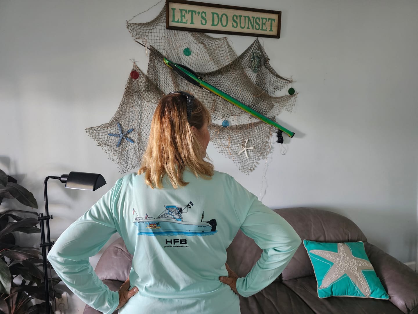 Customer photo review of Womens Dri-Fit Custom Boat Shirts - Long Sleeve