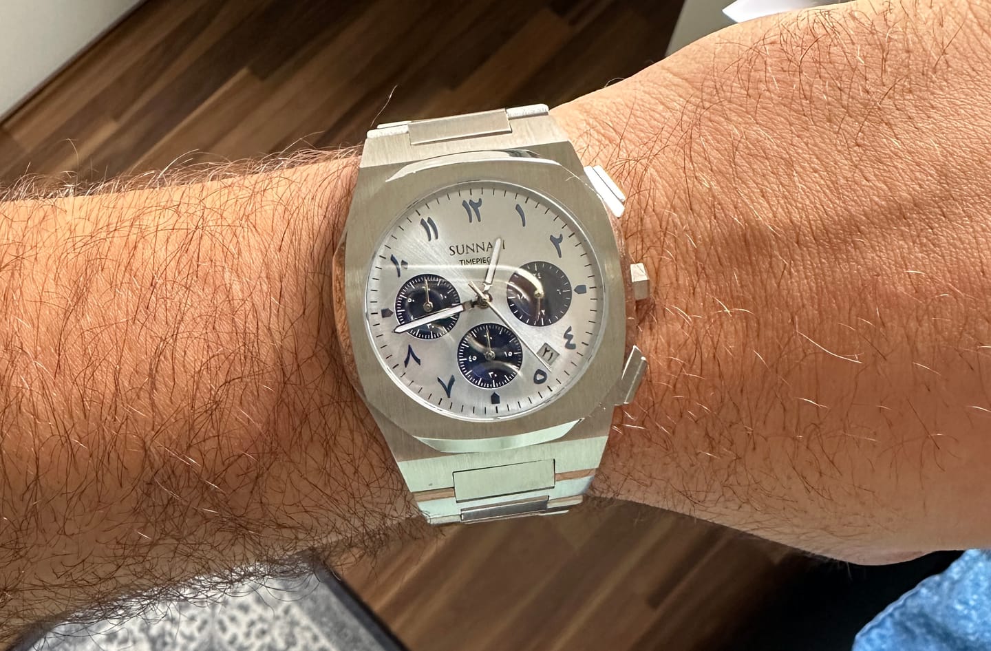 Customer photo review of MEN: Sharp Premium Steel Chrono Iceblue