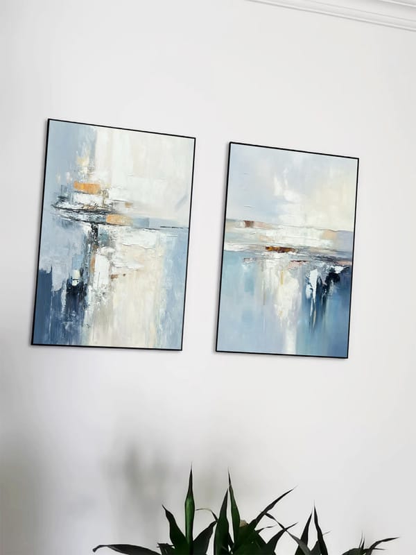 Customer photo review of Abstract Painting Canvas Set of 2 #AP070