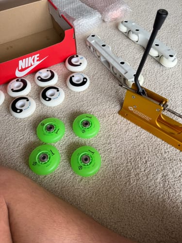 Customer photo review of 125mm Inline Skate Bearing press - Gold