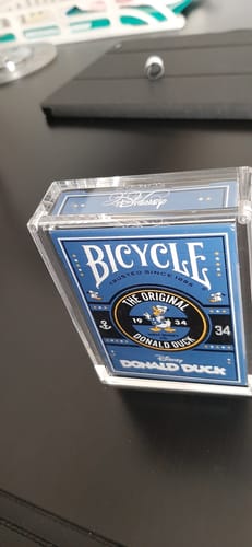 Customer photo review of CRYSTAL PLAYING CARDS DISPLAY CASE BY TCC