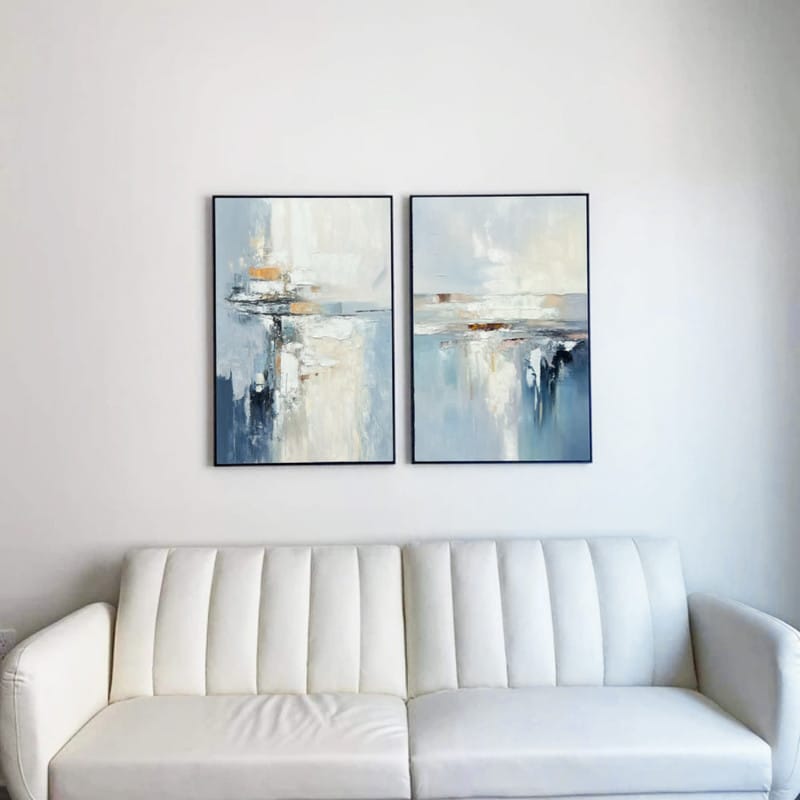 Customer photo review of Abstract Painting Canvas Set of 2 #AP070