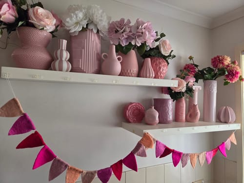 Customer photo review of Felt Bunting -sherbet