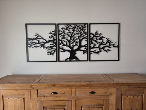 Customer photo review of Décoration murale en métal moderne - Triptyque Arbre De Vie (P01)
